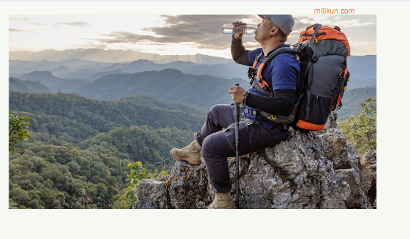 Drinking while climbing Mount