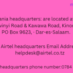 Airtel Tanzania Headquarters Address, Contacts phone number, Email and Social media