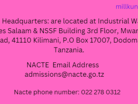 Nacte Address, Contacts phone number, Email
