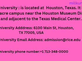 Rice University Location/Address, phone number ,Email Address & Social Networks