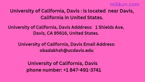 University of California, Davis phone number