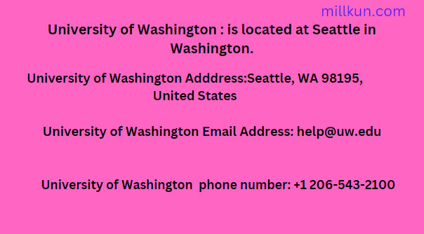 University of Washington phone number