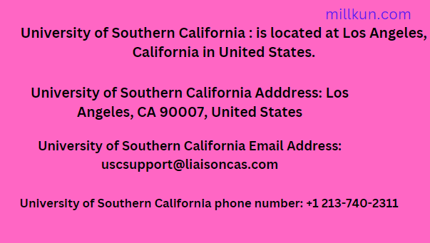 University of Southern California phone number