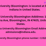 Indiana University Bloomington phone number