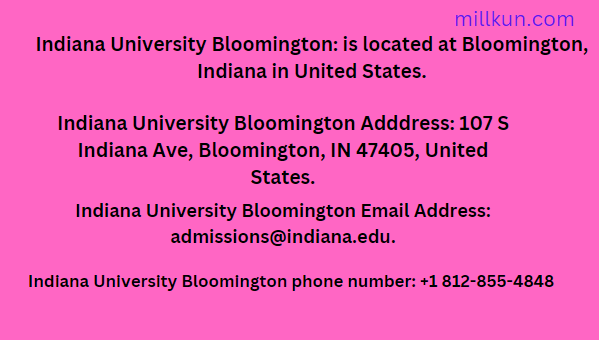 Indiana University Bloomington phone number