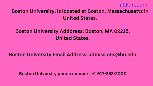 Boston University phone number