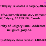 University of Calgary Contact ways/methods