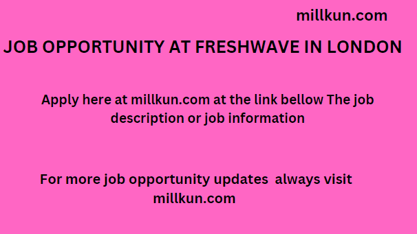 job opportunity at Freshwave