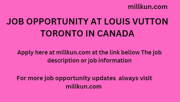 job opportunity at Louis Vuitton