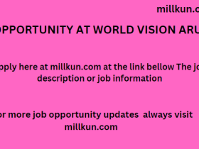 job opportunity at World Vision Arusha