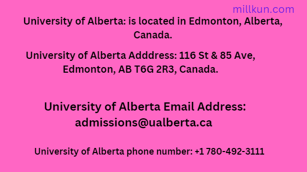 University of Alberta Contact ways/methods