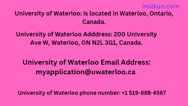 University of Waterloo Menghubungi cara/metode