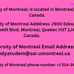 Formas/métodos de contato da Universidade de Montreal