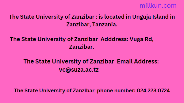 Njia za kuwasiliana na The State University of Zanzibar