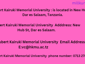 Njia za kuwasiliana na Hubert Kairuki Memorial University