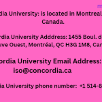 Concordia University Modalità/modalità di contatto
