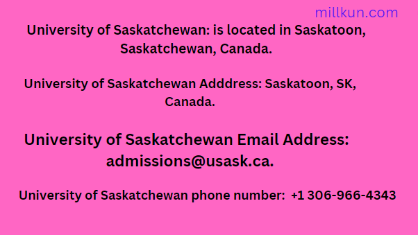 Moyens/méthodes de contact de l'Université de la Saskatchewan
