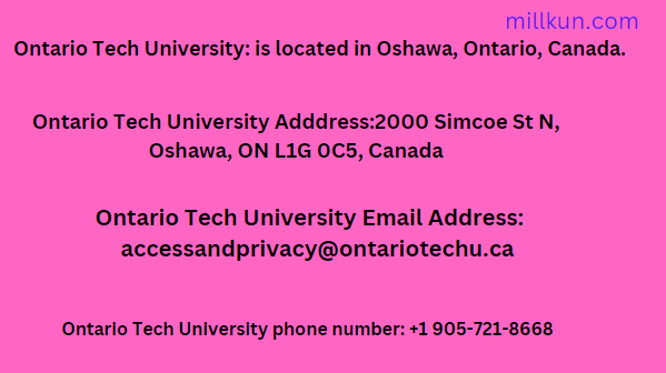 Ontario Tech University Contact ways/methods