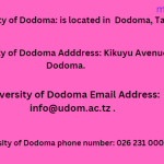 University of Dodoma Contact ways/methods