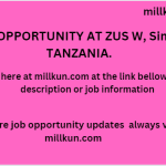 ZUS W, Simiyu, Tanzania, vacancies