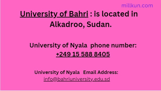 University of Bahri Contact