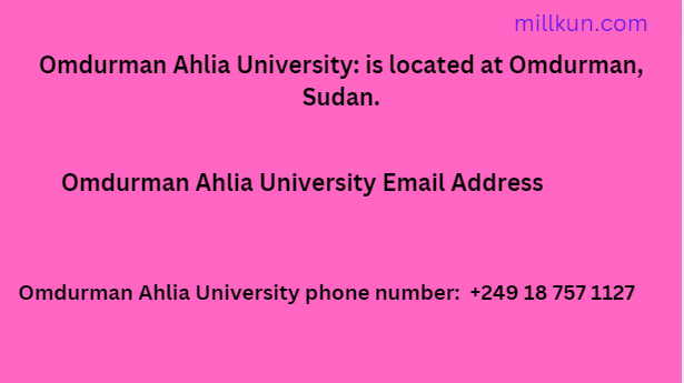 Omdurman Ahlia University Contact