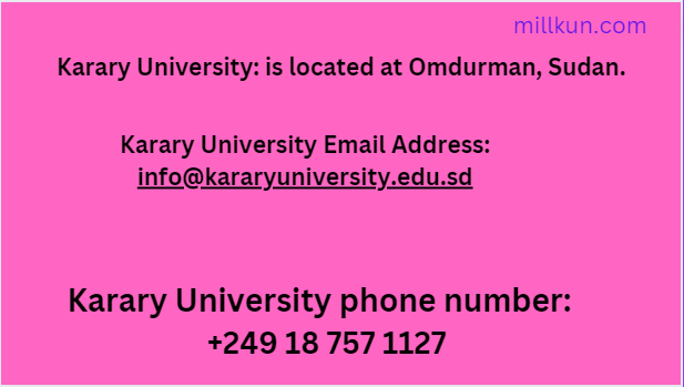 Karary University Contact 