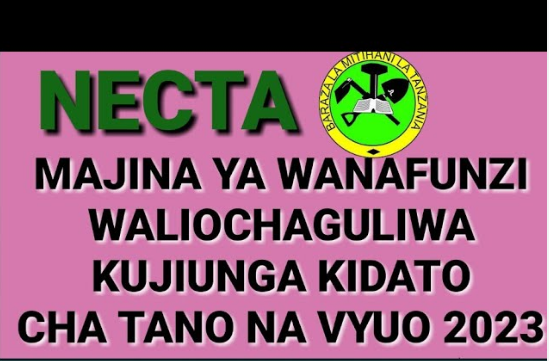 Waliochaguliwa Kidato Cha Tano