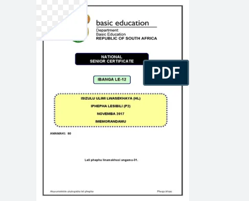 IsiZulu Paper 2 Grade 11 PDF