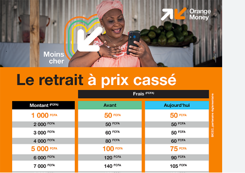 Frais de retrait Orange Money