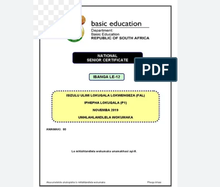 IsiZulu Paper 1 Grade 10 PDF Download